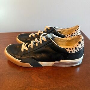 Zina Sneakers Onyx Embossed Leather Size 11 | Women's Fashion Sneakers